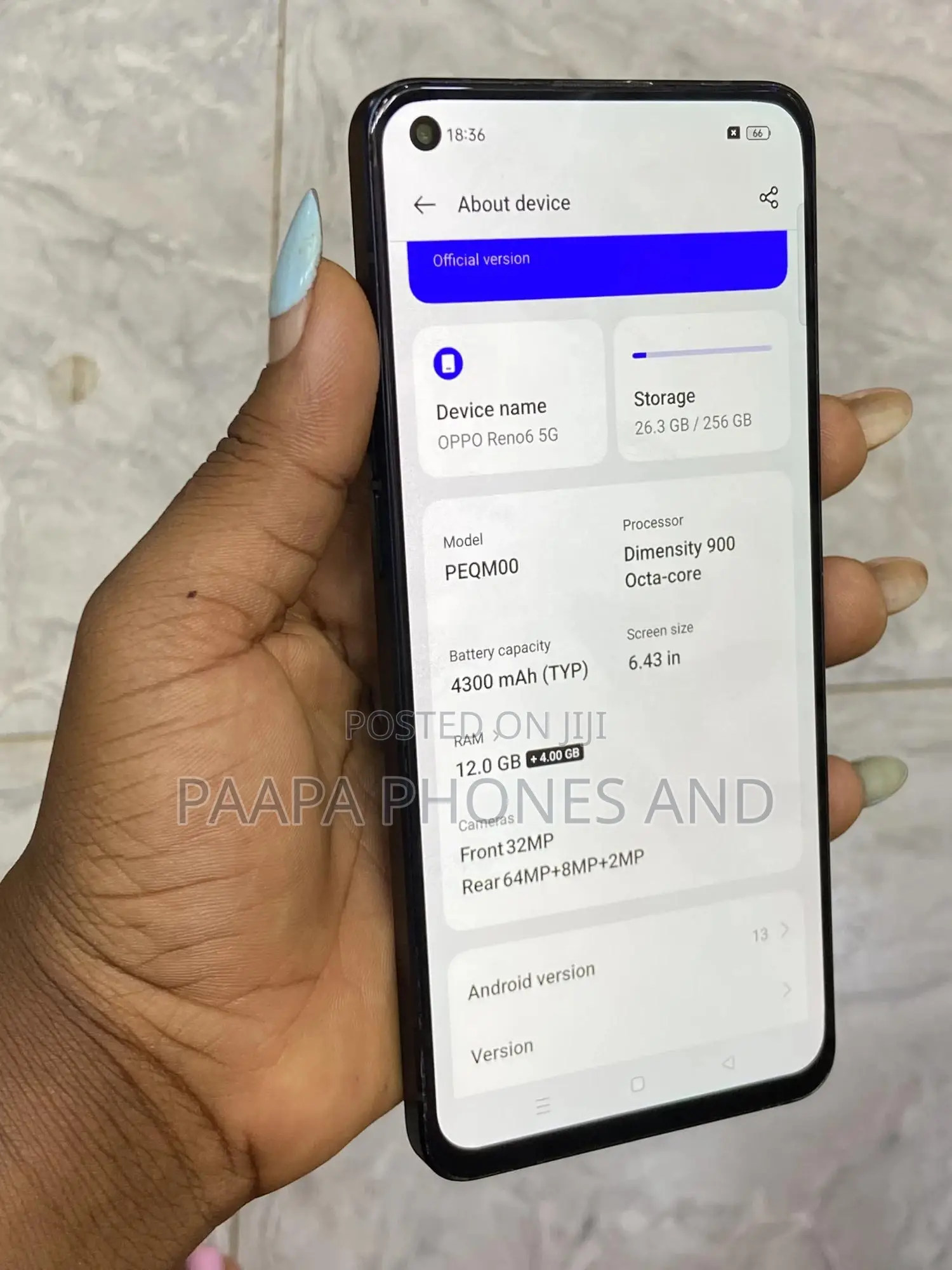 Oppo Reno6 128 GB Black