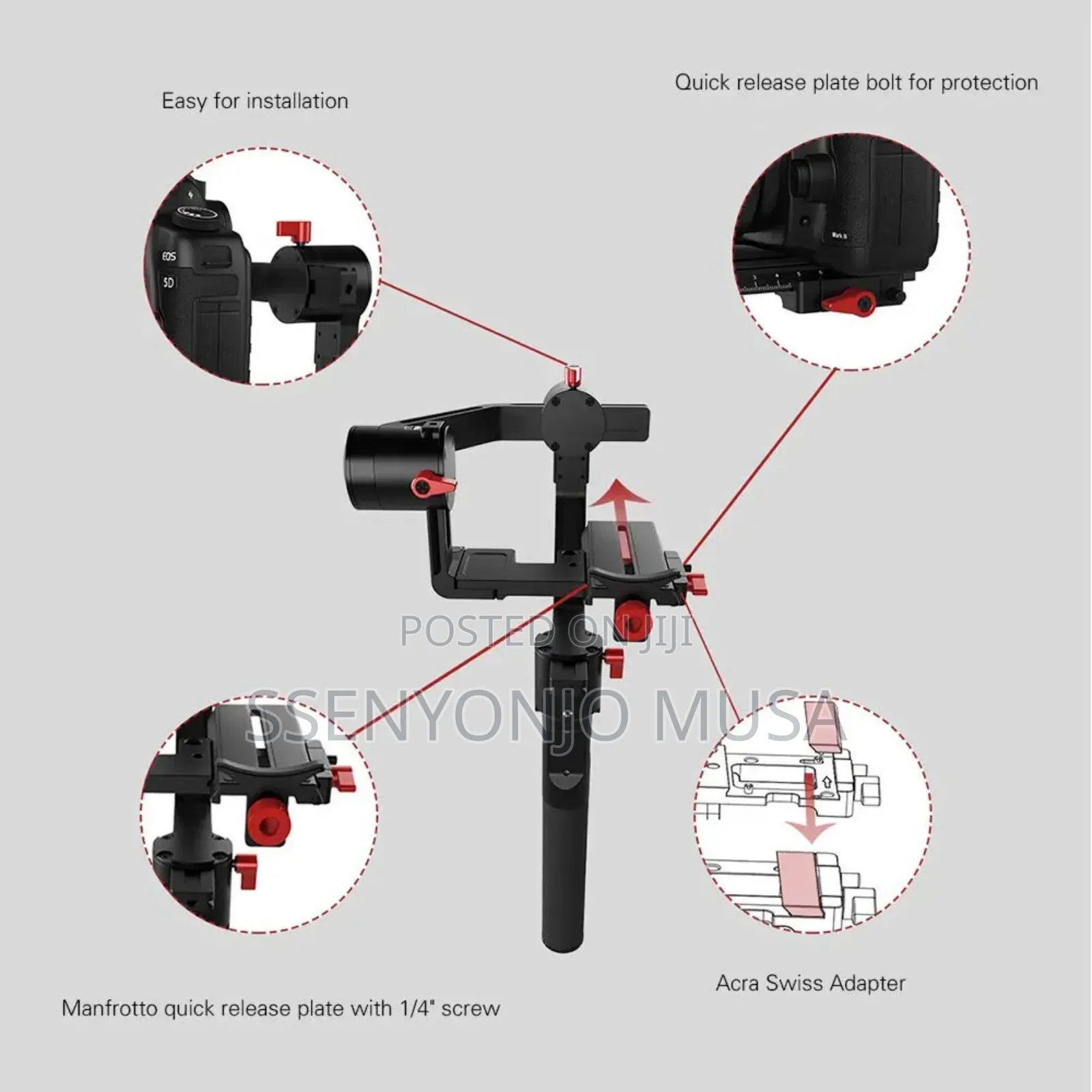 Hohem 3-Axis Gimbal Stabilizer With Dual Grip Wireless