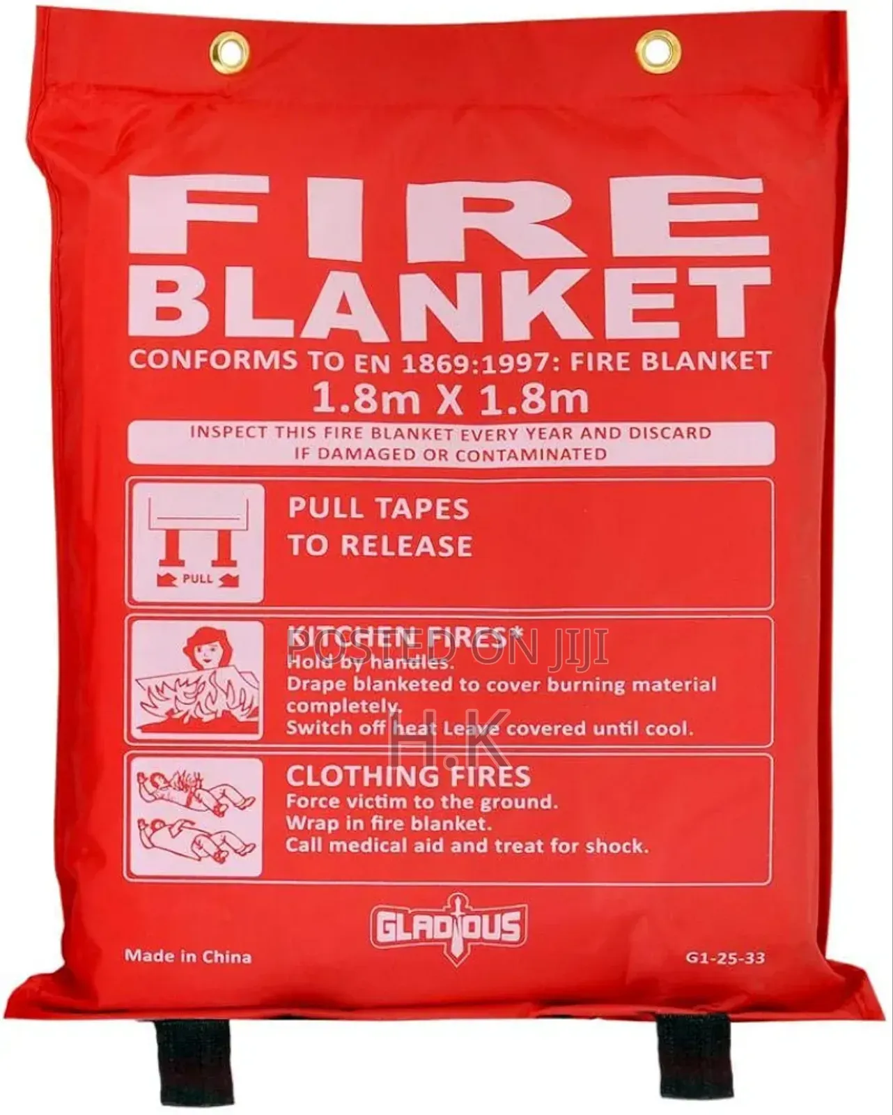 Emergency Fire Blanket 1.8×1.8m