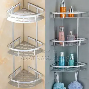 3 Shelf Corner Stainless Steel Kitchen, Bathroom Organiser