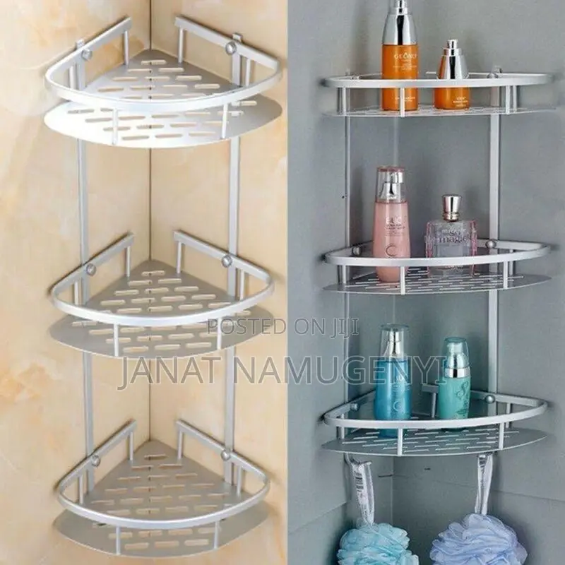 3 Shelf Corner Stainless Steel Kitchen, Bathroom Organiser