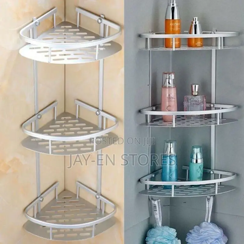 3 Shelf Corner Stainless Steel Kitchen, Bathroom Organiser