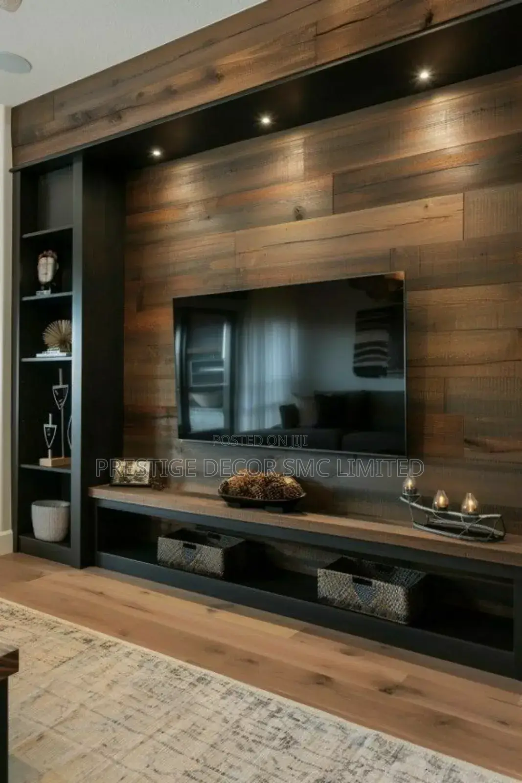Wooden Clear Tv Unit