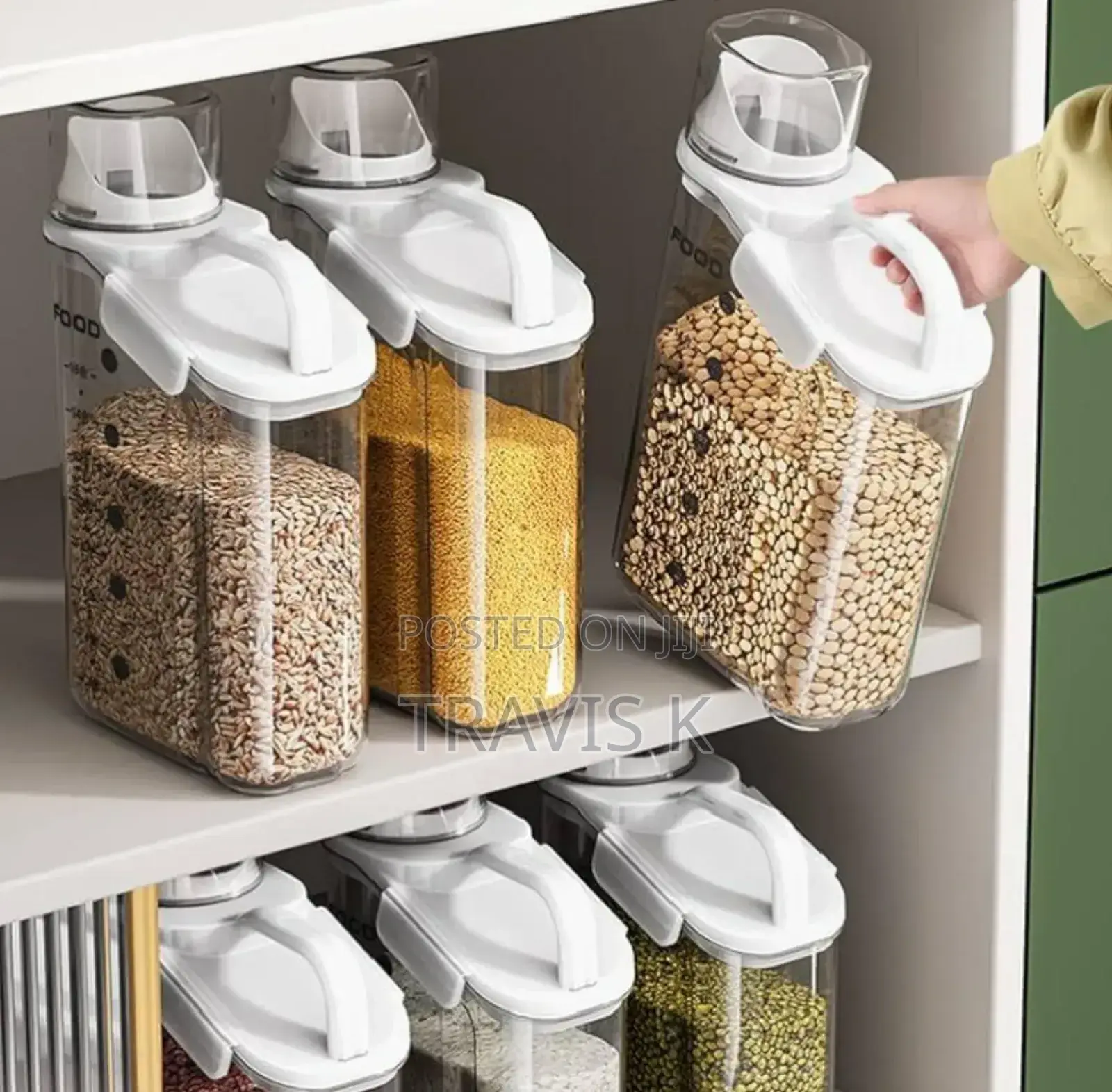 (3pcs)Airtight Clear Dry Food Storage Container