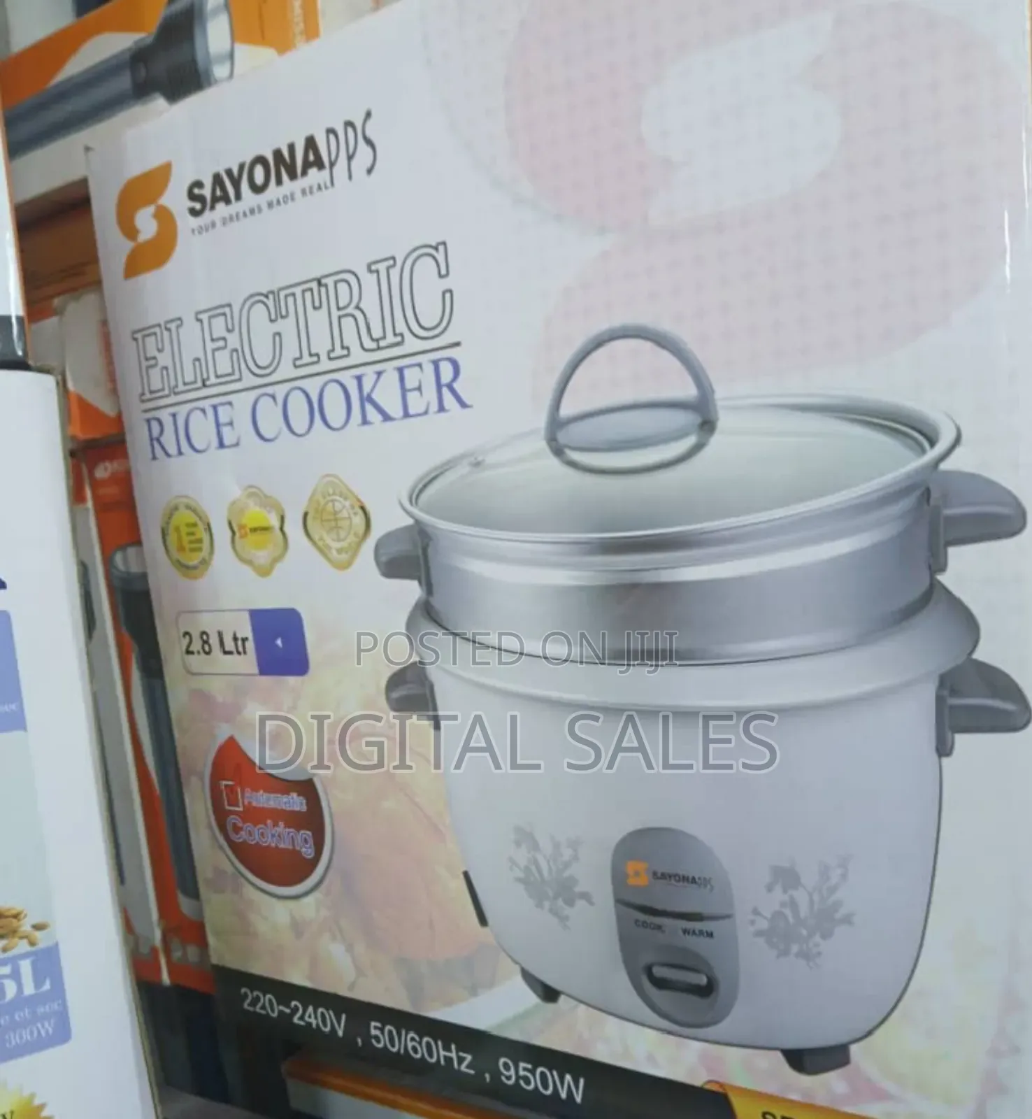 Sayona 2.8l Rice Cooker With Steamer and 1yr Warranty