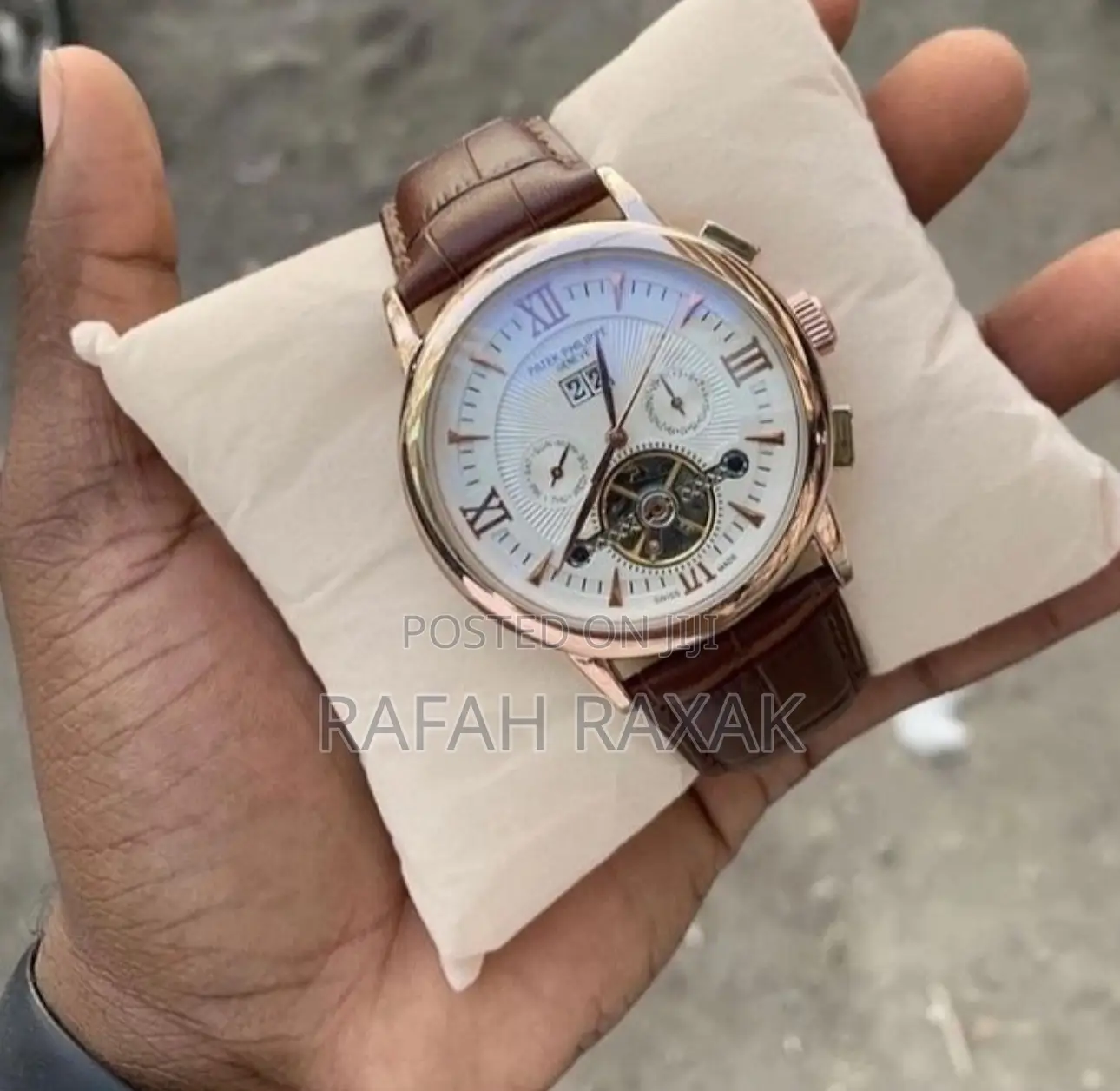 Original Brown/White Face Patek Philippe Chronograph Watch