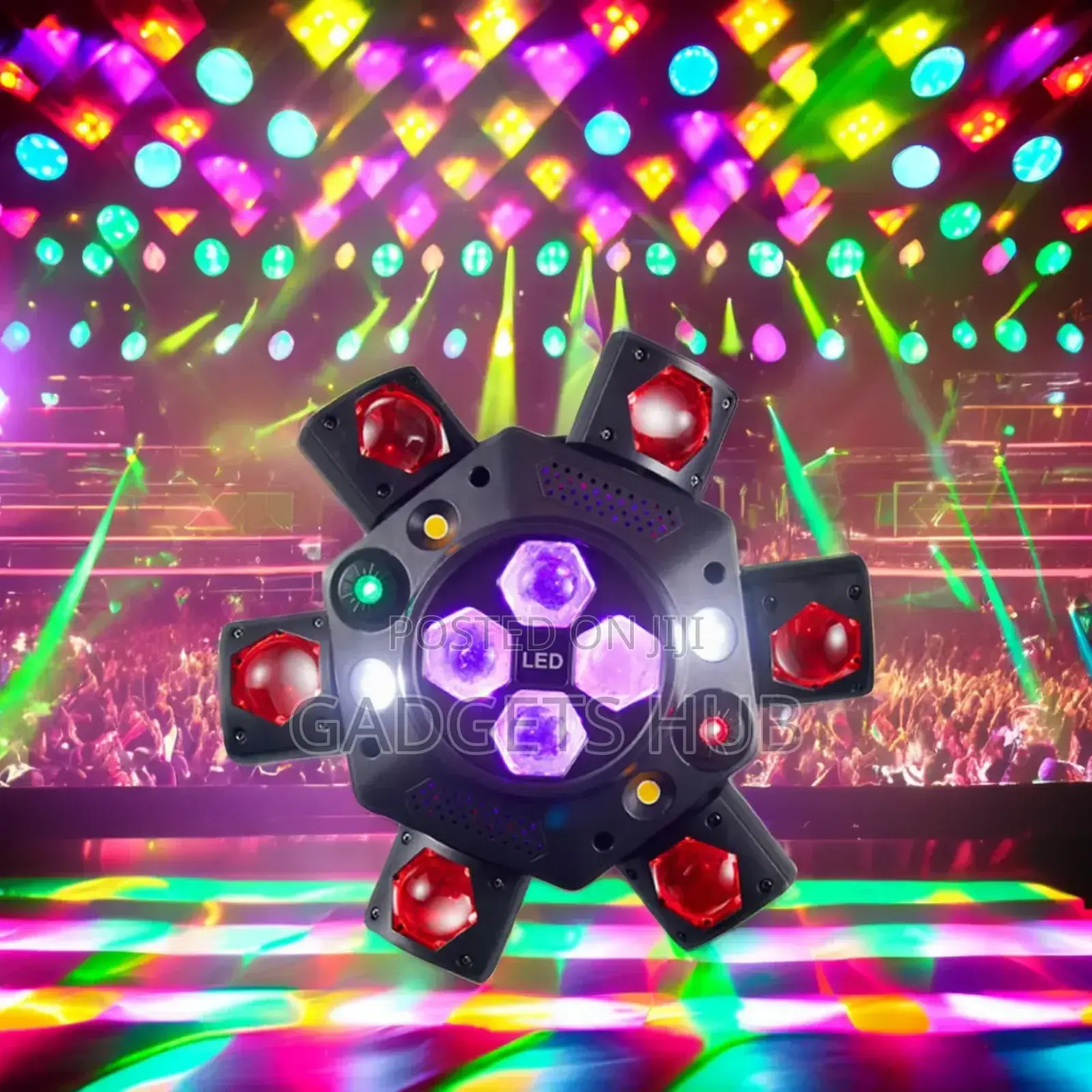 6 Armed Beam Eye Strobe Laser 4 in 1 Disco Stage Light