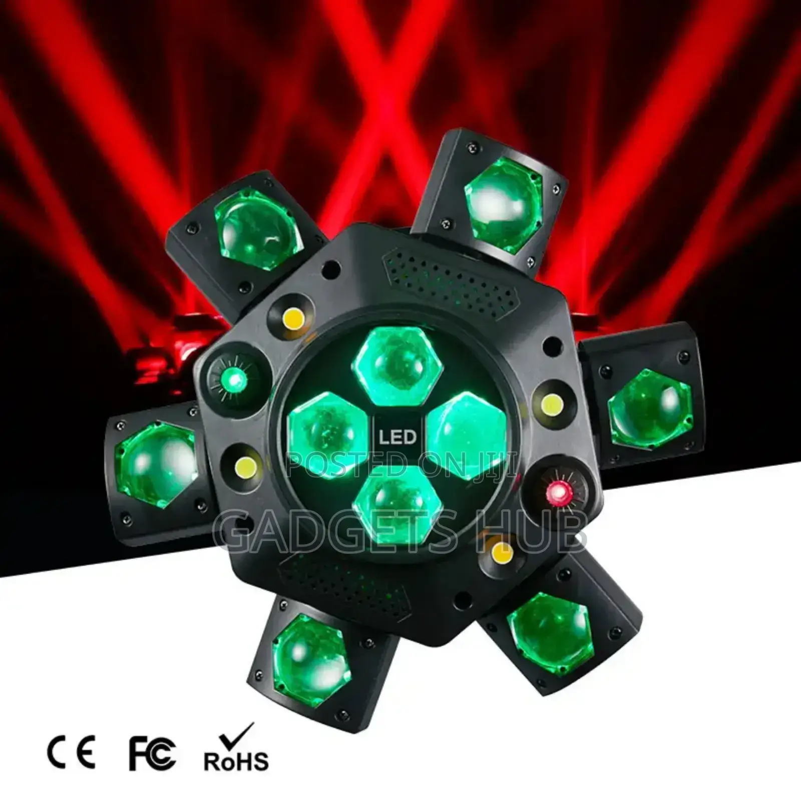 6 Armed Beam Eye Strobe Laser 4 in 1 Disco Stage Light