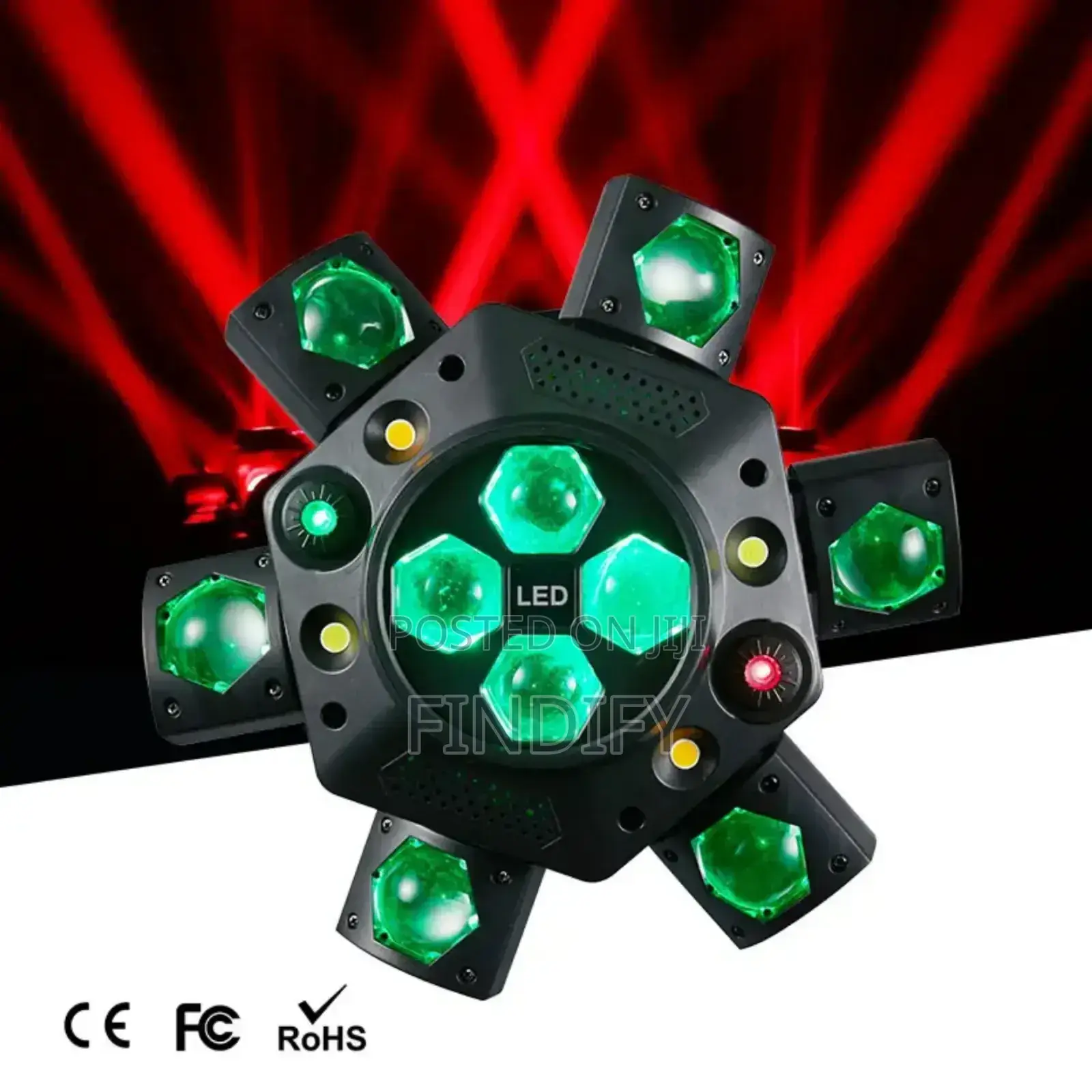 6 Armed Beam Eye Strobe Laser 4 in 1 Disco Stage Light