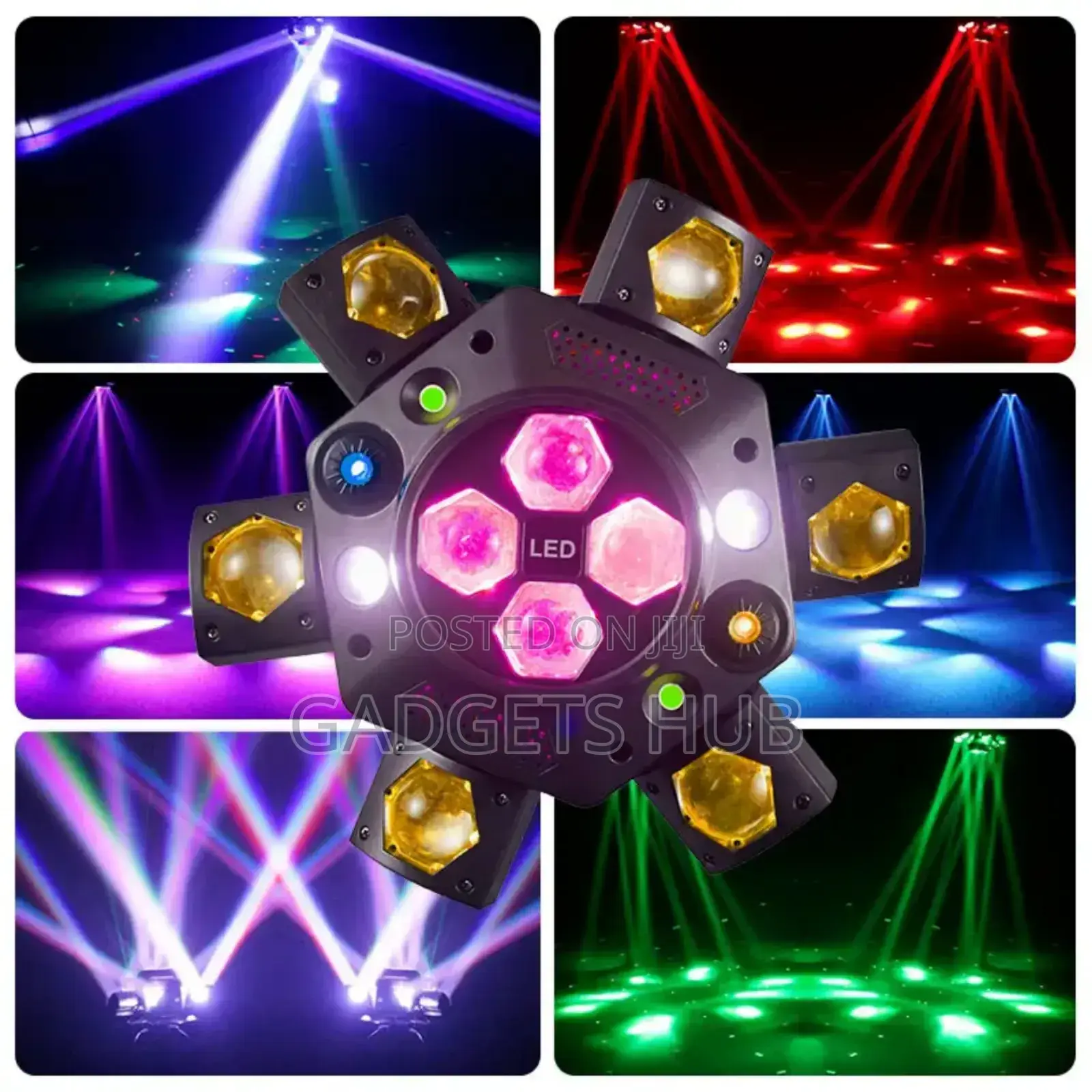 6 Armed Beam Eye Strobe Laser 4 in 1 Disco Stage Light