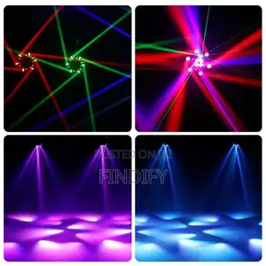 6 Armed Beam Eye Strobe Laser 4 in 1 Disco Stage Light