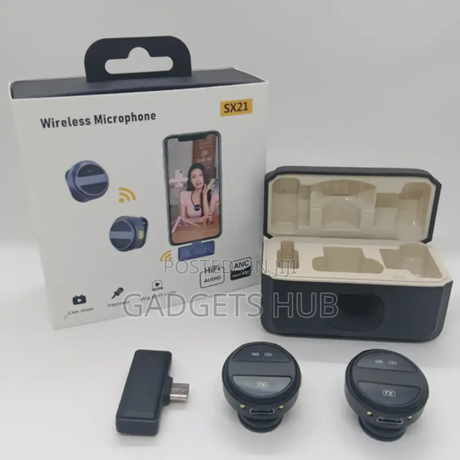 Sx21-Magnetic Lavalier Wireless Microphones Type C or iPhone