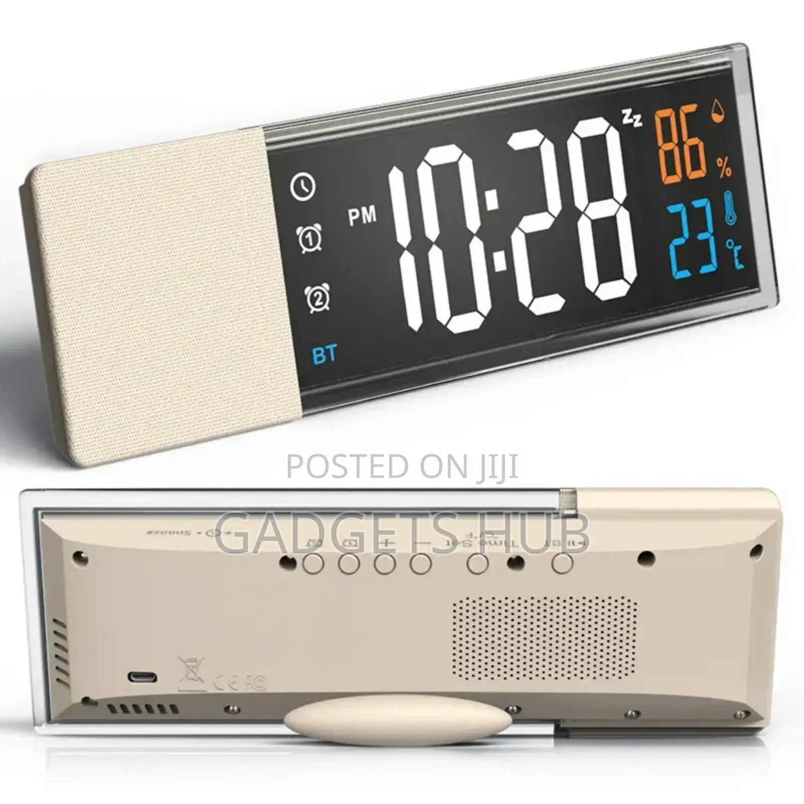 Wireless Alarm Clock Speaker With Led Display