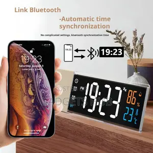 Wireless Alarm Clock Speaker With Led Display