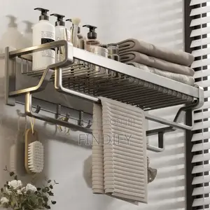 Wall-Mouted Double Rod Towel Rack
Bathroom Shelves Mesh