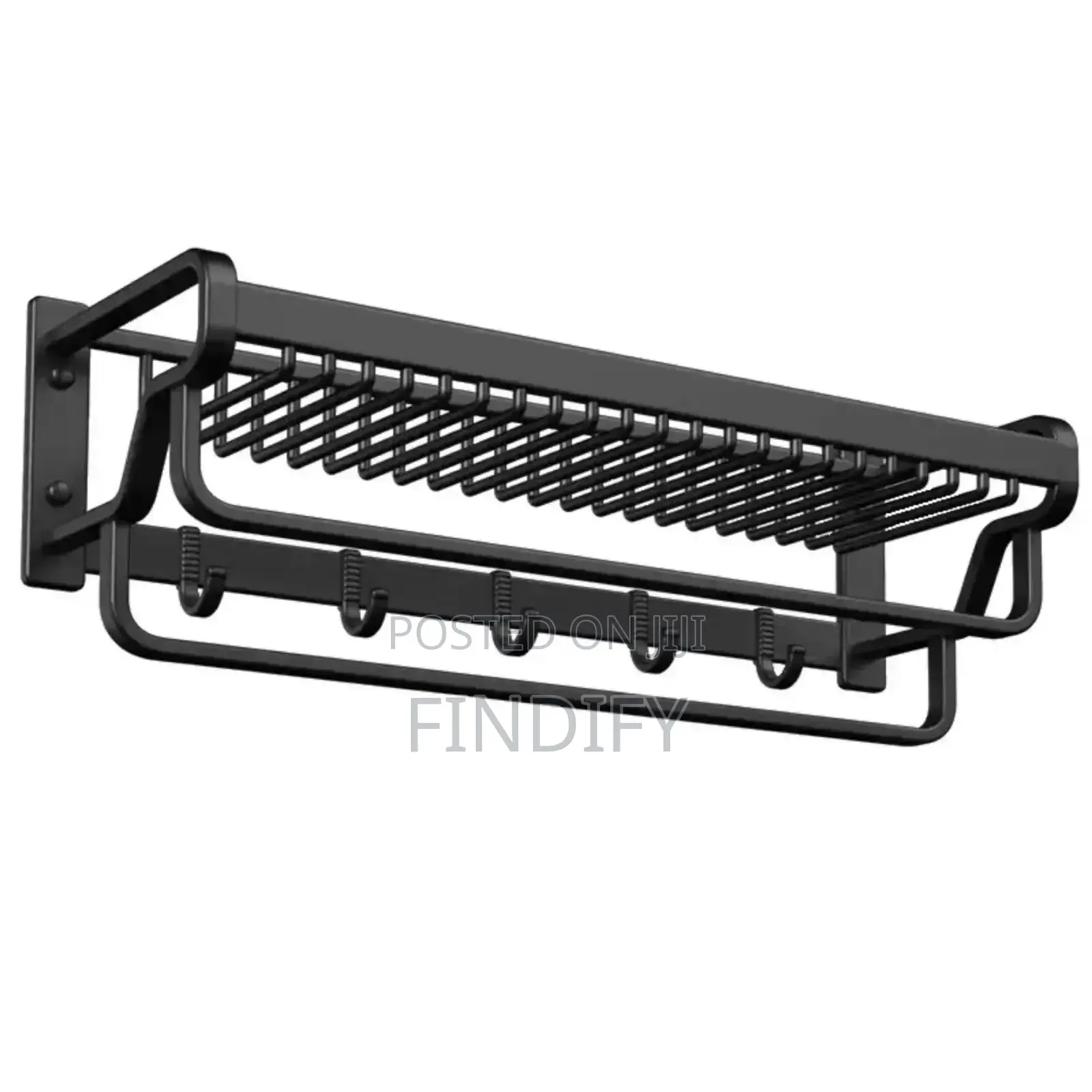 Wall-Mouted Double Rod Towel Rack
Bathroom Shelves Mesh