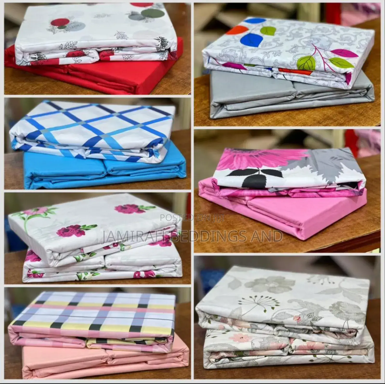 King Size 6 Piece Cotton Bedsheets