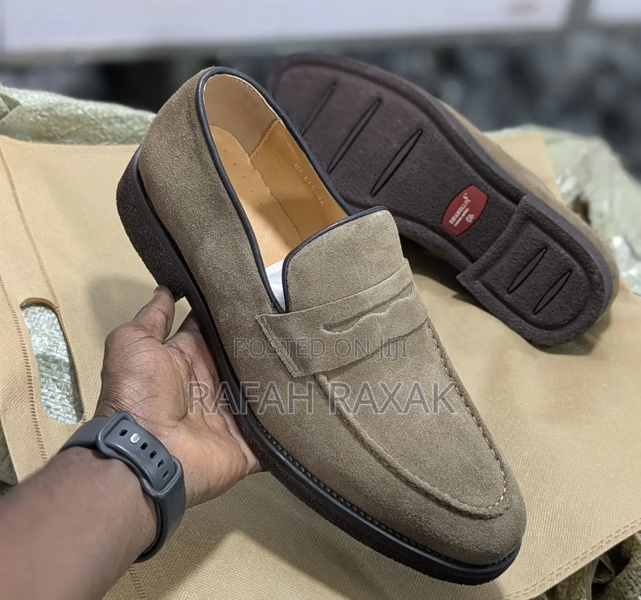 Original Men’S Khaki Billionaire Suede Loafers