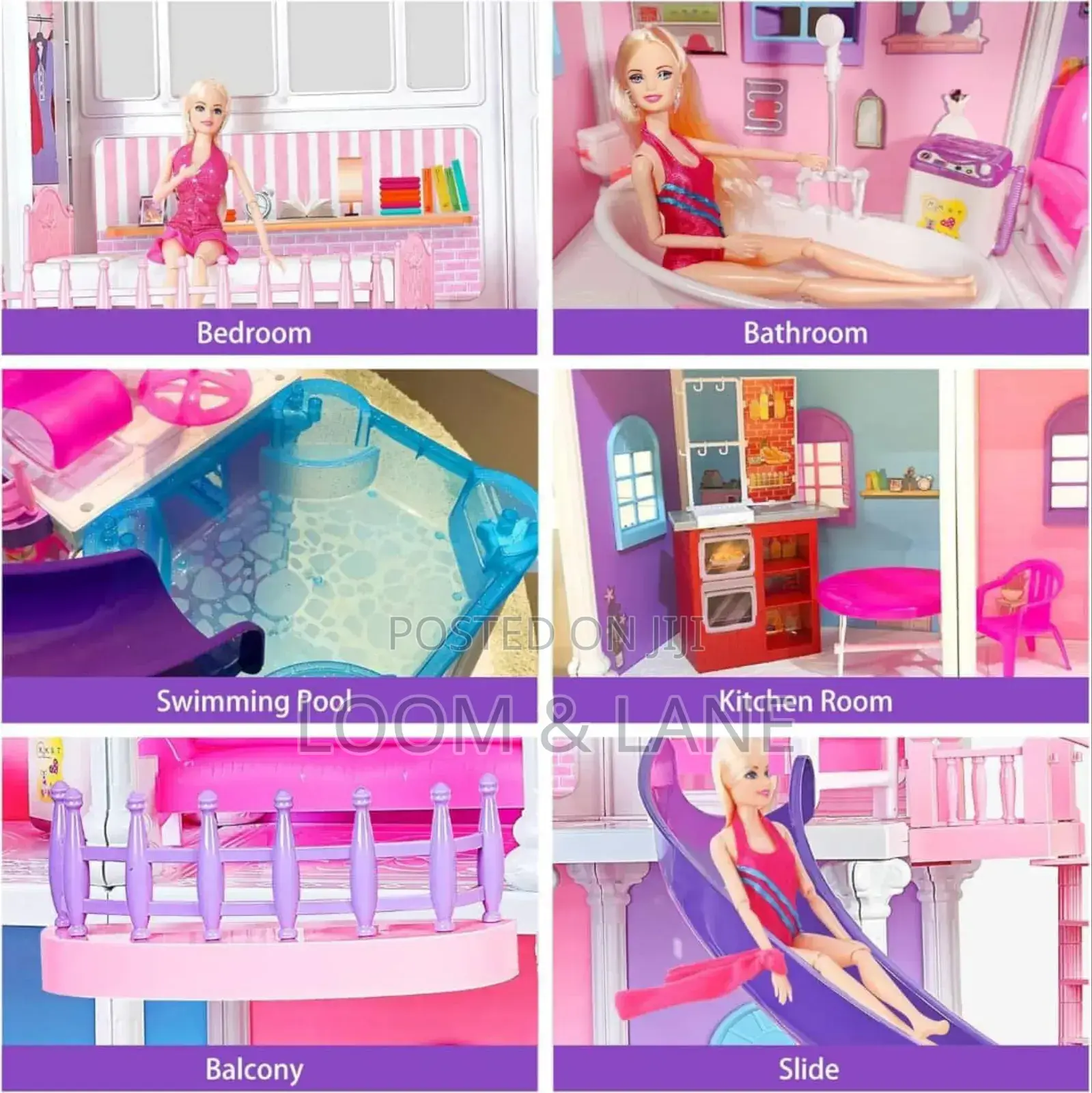 Large Kids Barbie Dream House Playing Toy