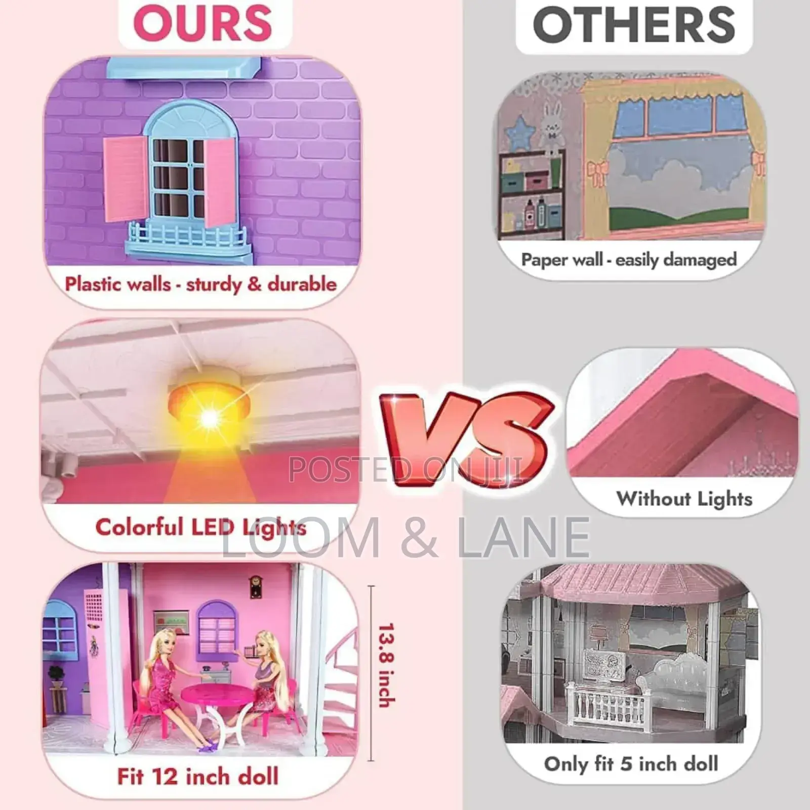 Large Kids Barbie Dream House Playing Toy