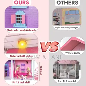 Large Kids Barbie Dream House Playing Toy