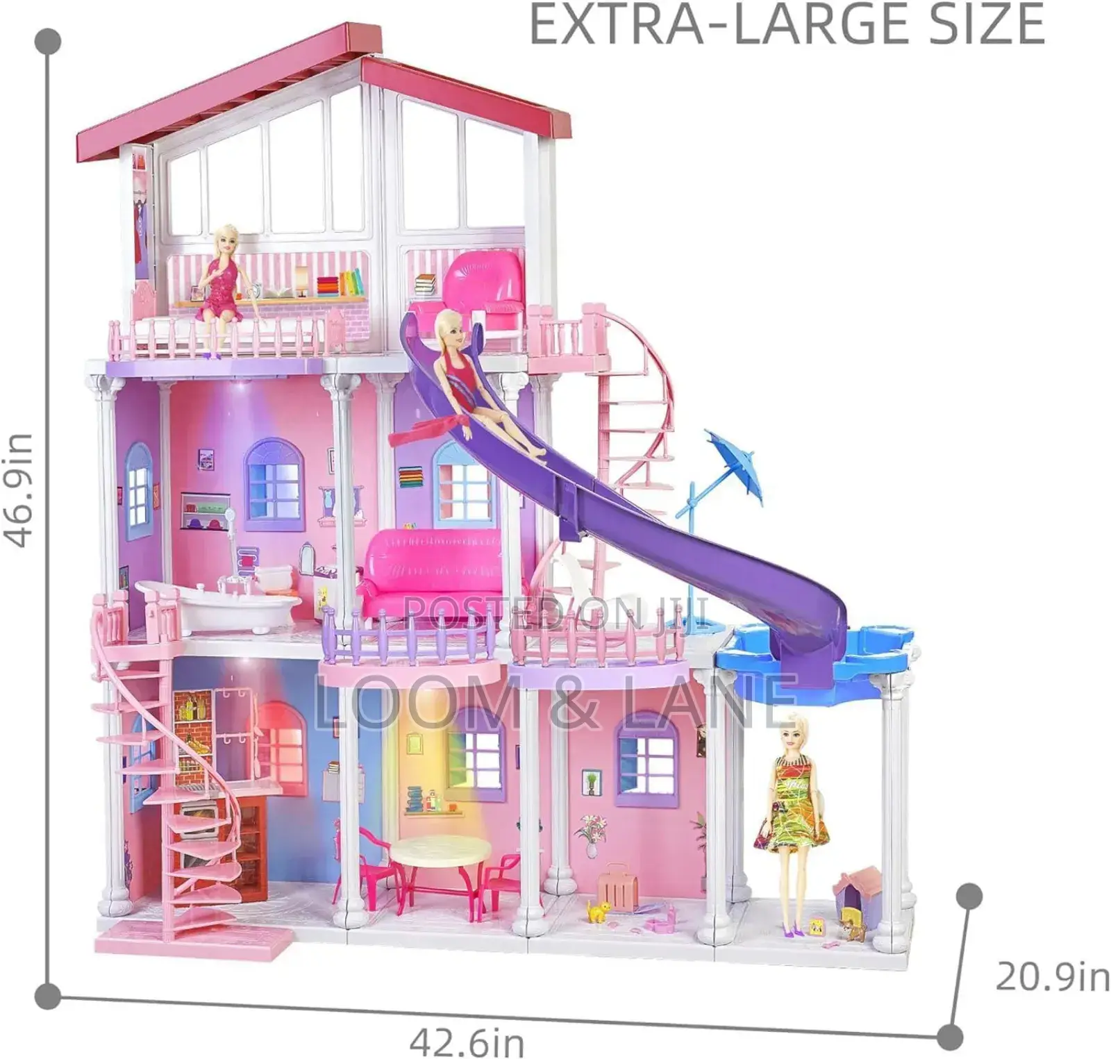 Large Kids Barbie Dream House Playing Toy