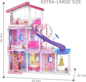 Large Kids Barbie Dream House Playing Toy