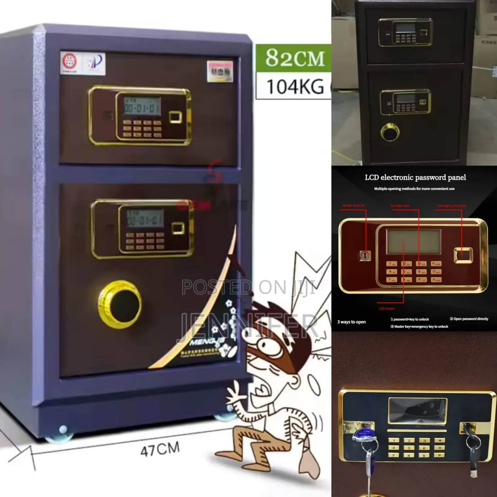 Large Fireproof Double Door Safe Security Safe