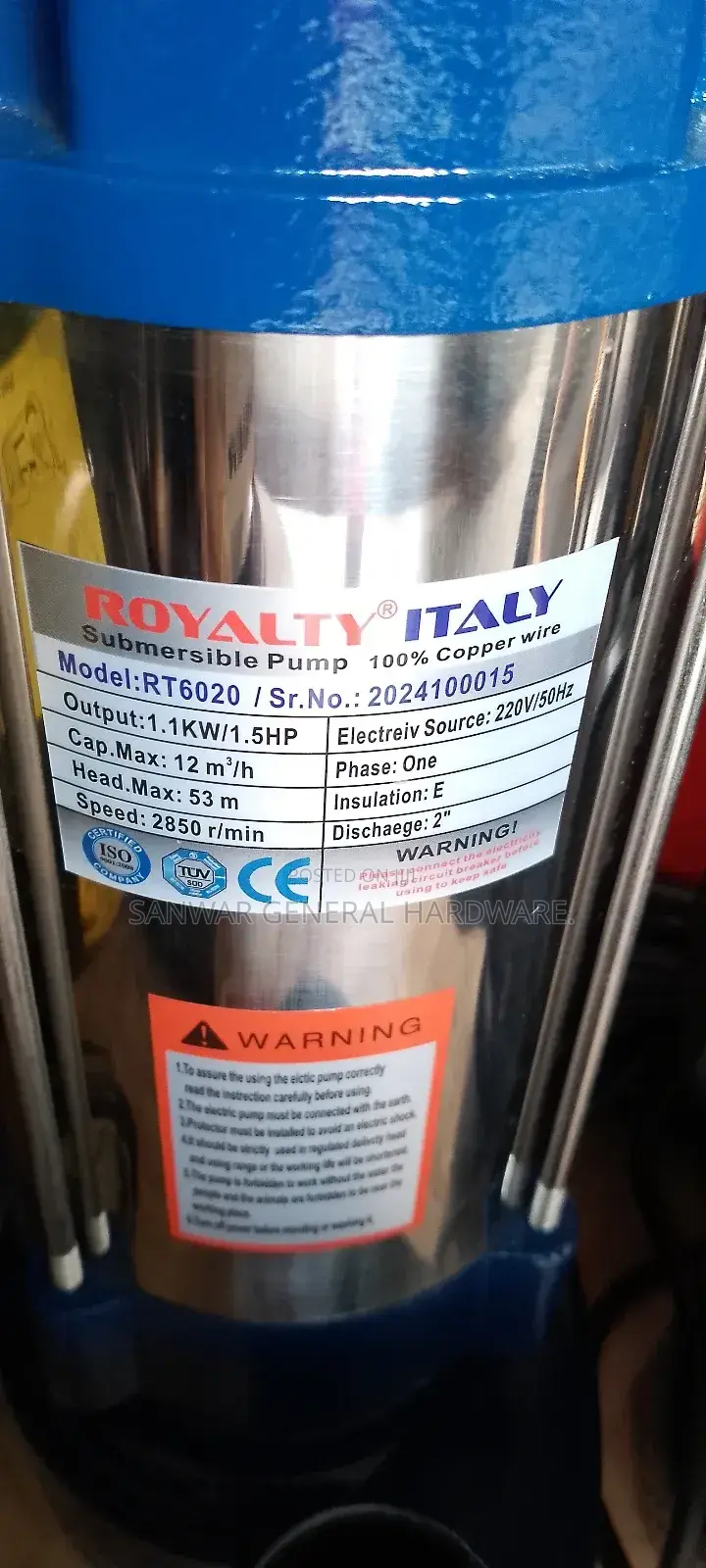 Sewage Water Pumps (52m)