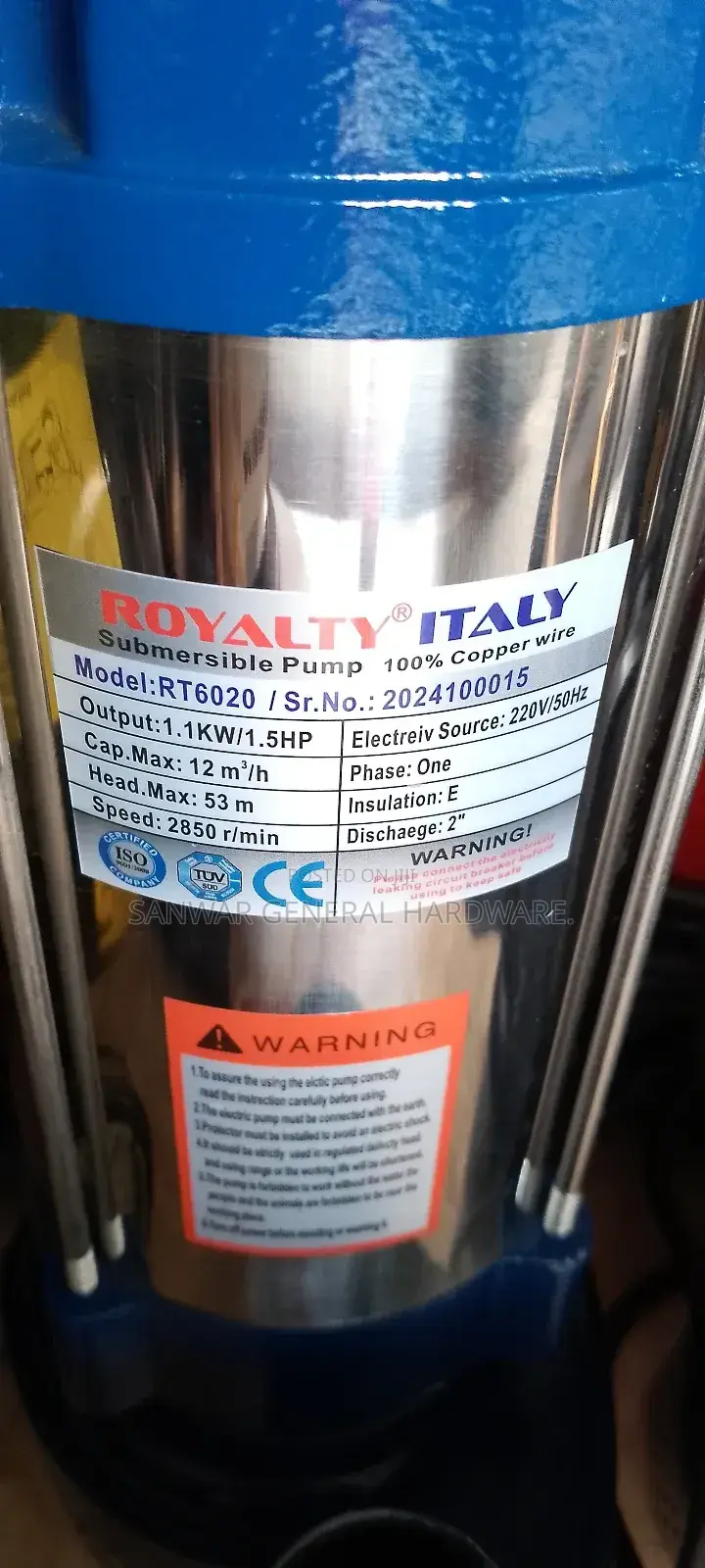 Sewage Water Pumps (52m)