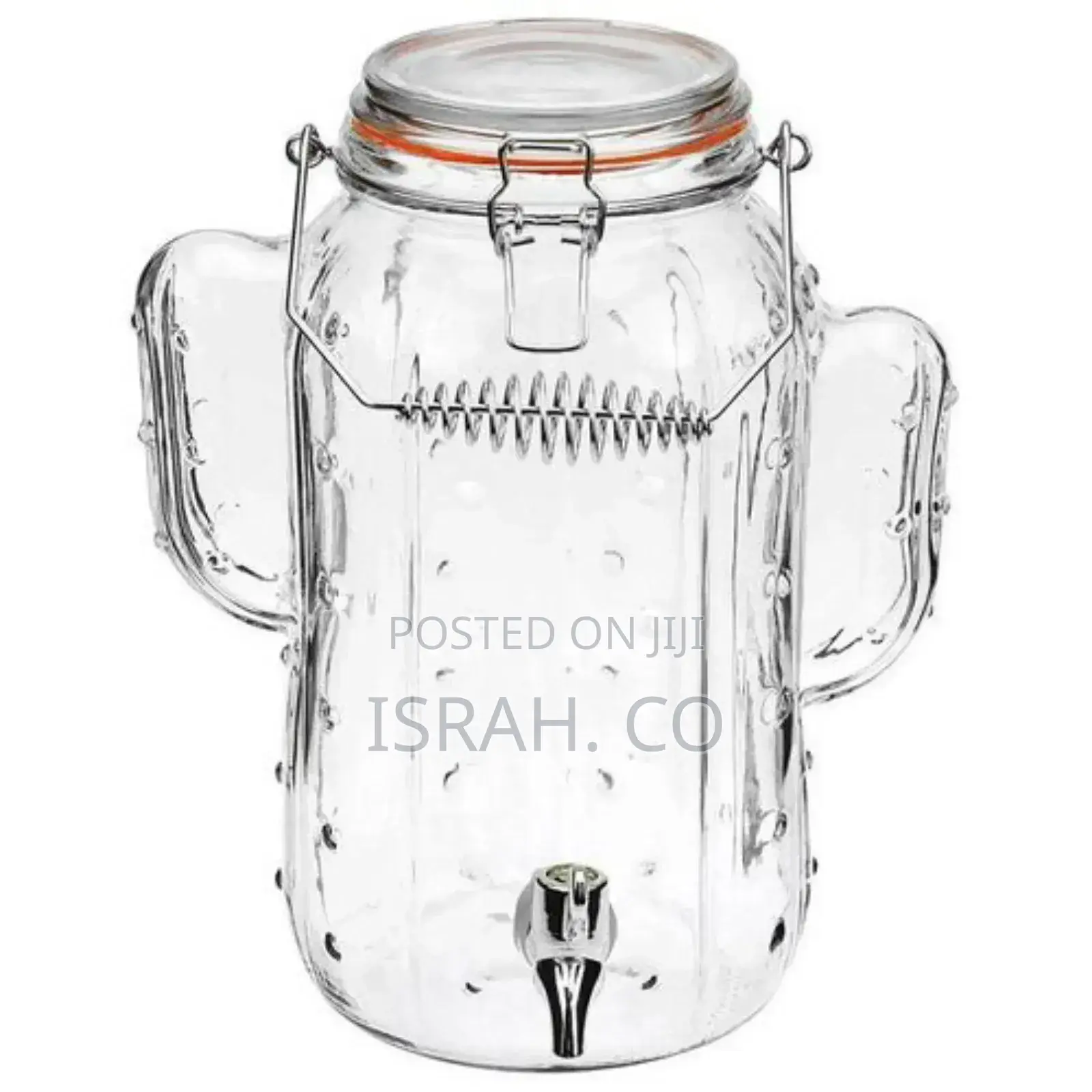 8l Glass Cactus Ice Cold Beverage Drink Dispenser Glass