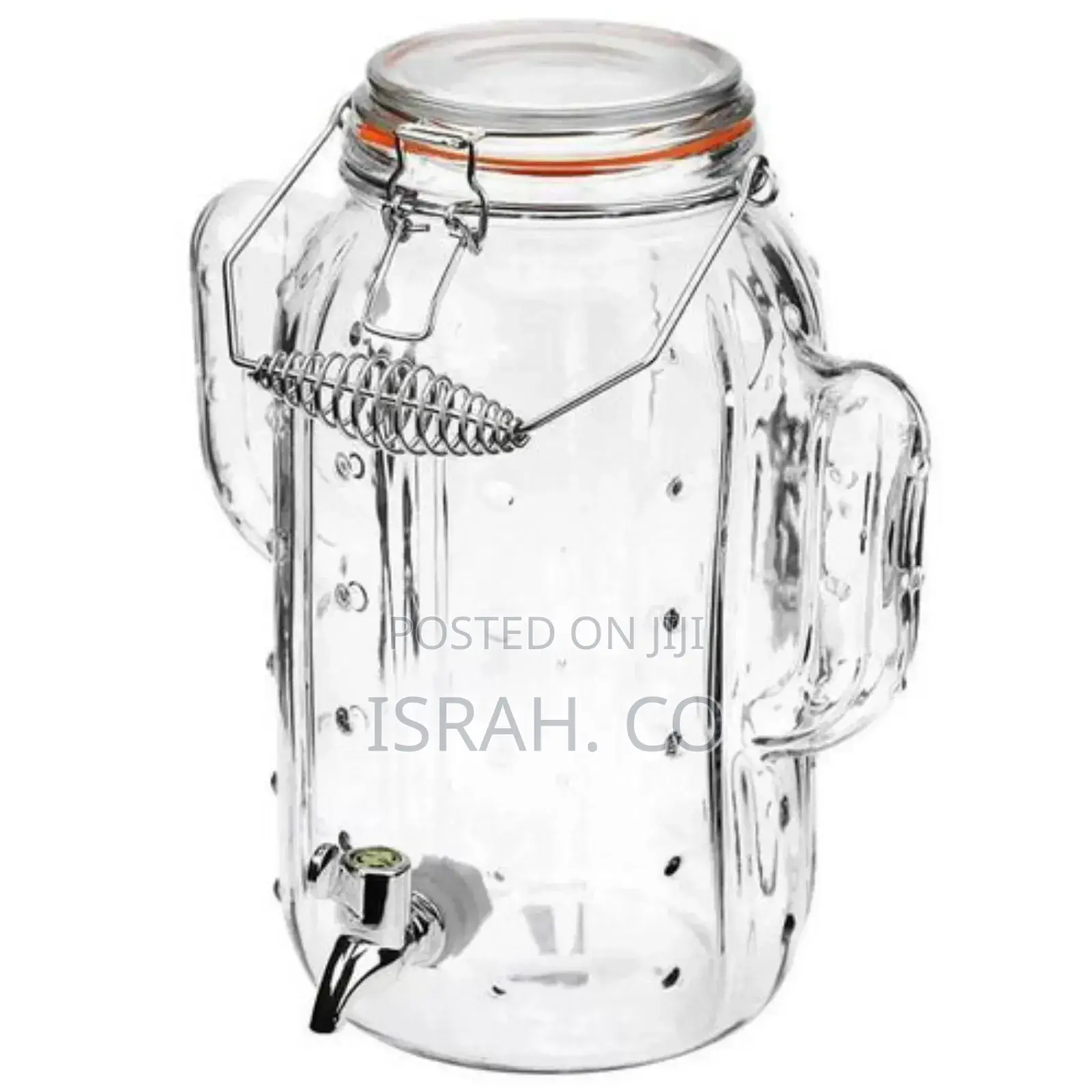 8l Glass Cactus Ice Cold Beverage Drink Dispenser Glass