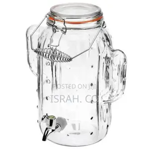 8l Glass Cactus Ice Cold Beverage Drink Dispenser Glass