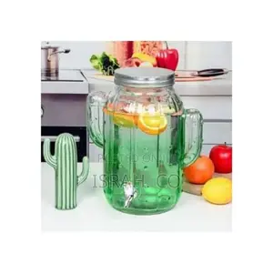 8l Glass Cactus Ice Cold Beverage Drink Dispenser Glass