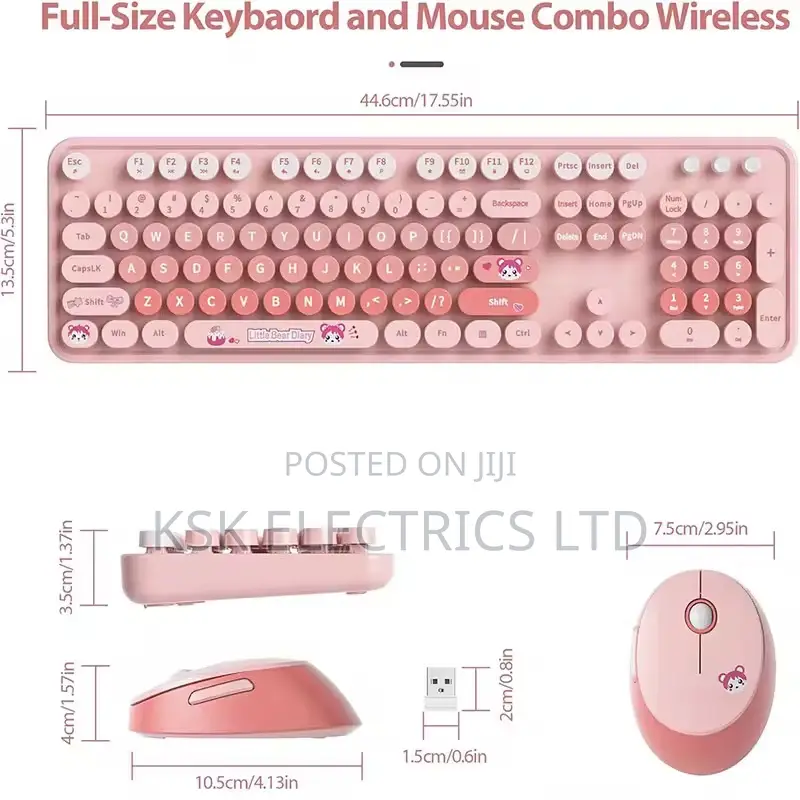 Keyboard and Mouse Wireless Retro Typewriter