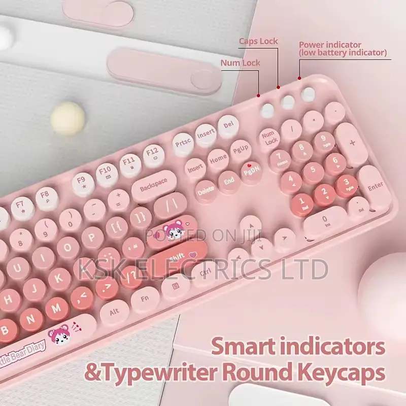 Keyboard and Mouse Wireless Retro Typewriter