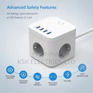 4 3 Outlet Power Strip Eu Outlet Extender With 3 Usb Surge