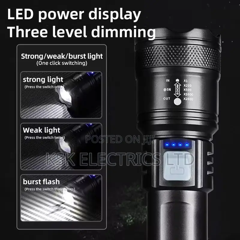 High Lumen Zoomable Waterproof Flashlight