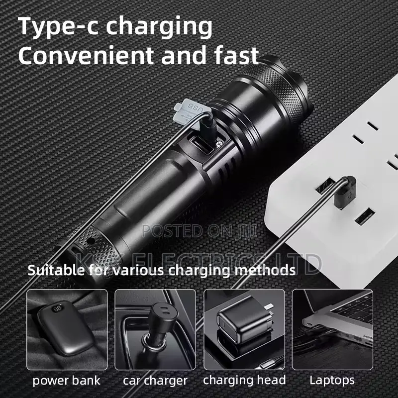High Lumen Zoomable Waterproof Flashlight