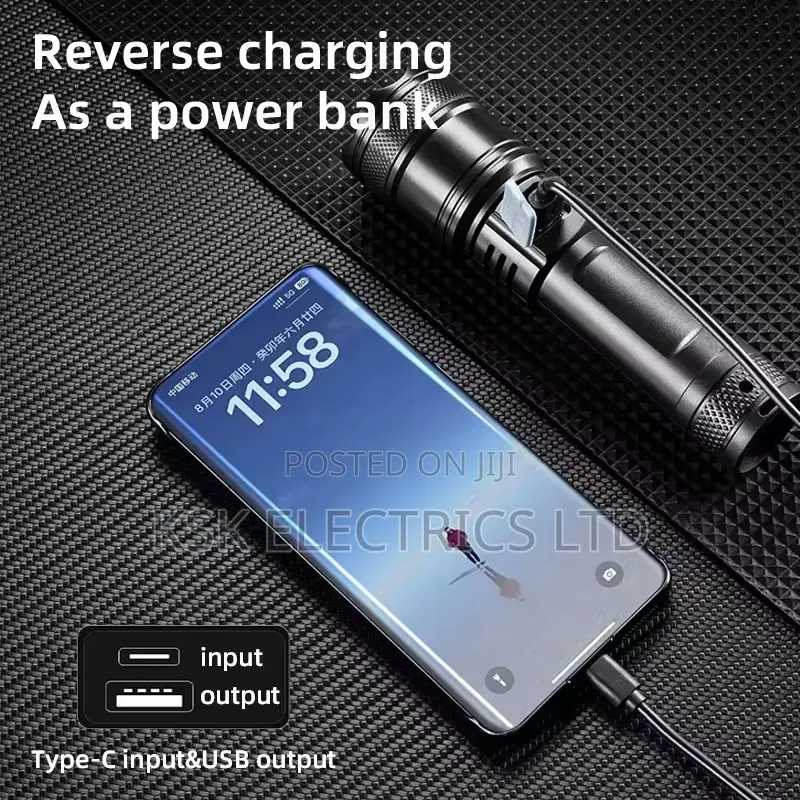 High Lumen Zoomable Waterproof Flashlight