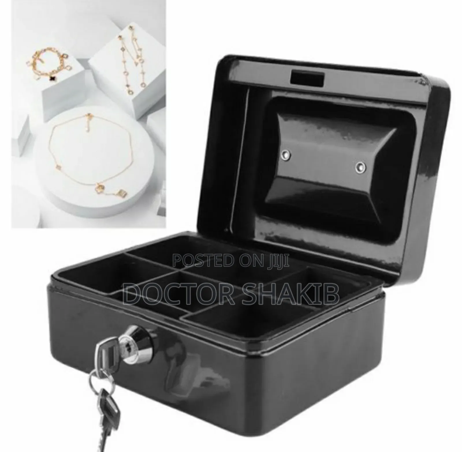 Strong Portable Robust Metal Cash Box