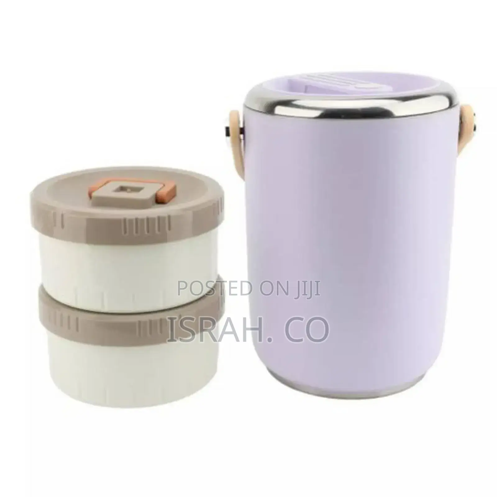 2l Portable Vacuum Insulated Food Jar With Handle 2 Tier