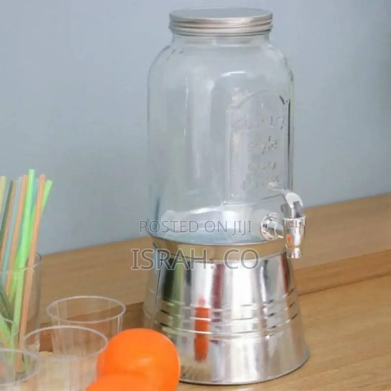Glass Mason Jarbeverage Drinkdispenser Withice Bucket Stand