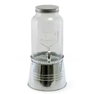 Glass Mason Jarbeverage Drinkdispenser Withice Bucket Stand