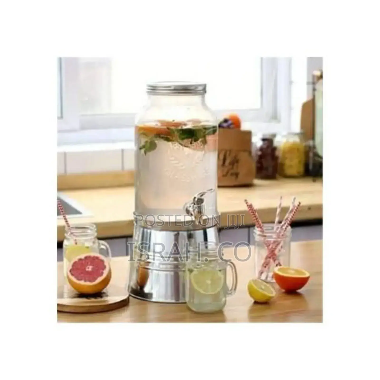 Glass Mason Jarbeverage Drinkdispenser Withice Bucket Stand