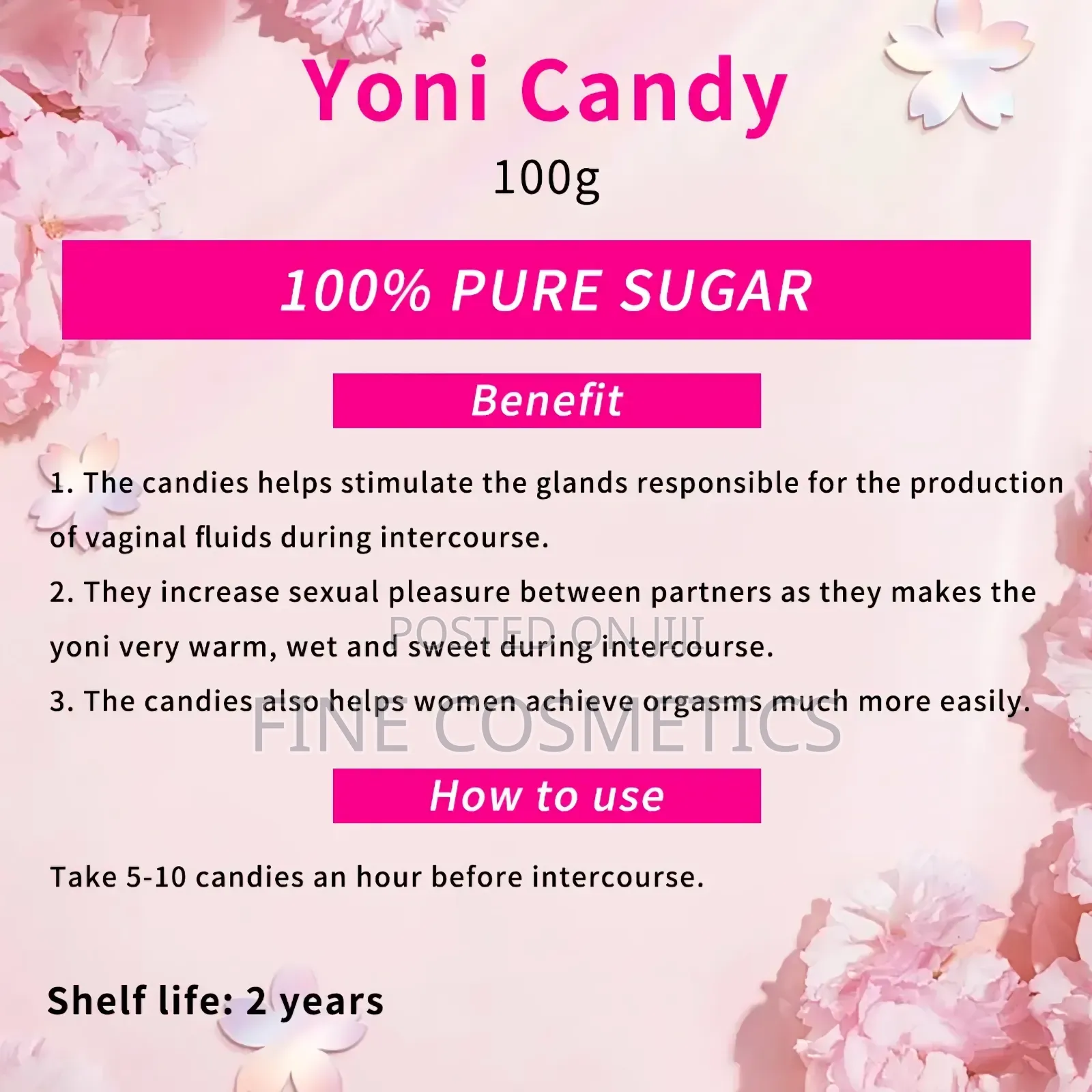 Yoni Candies | Ladies Splash Water Sex Sweetener Sweet