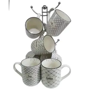 6 Pieces of Black Designed Coffee Esspreso Tumblers
