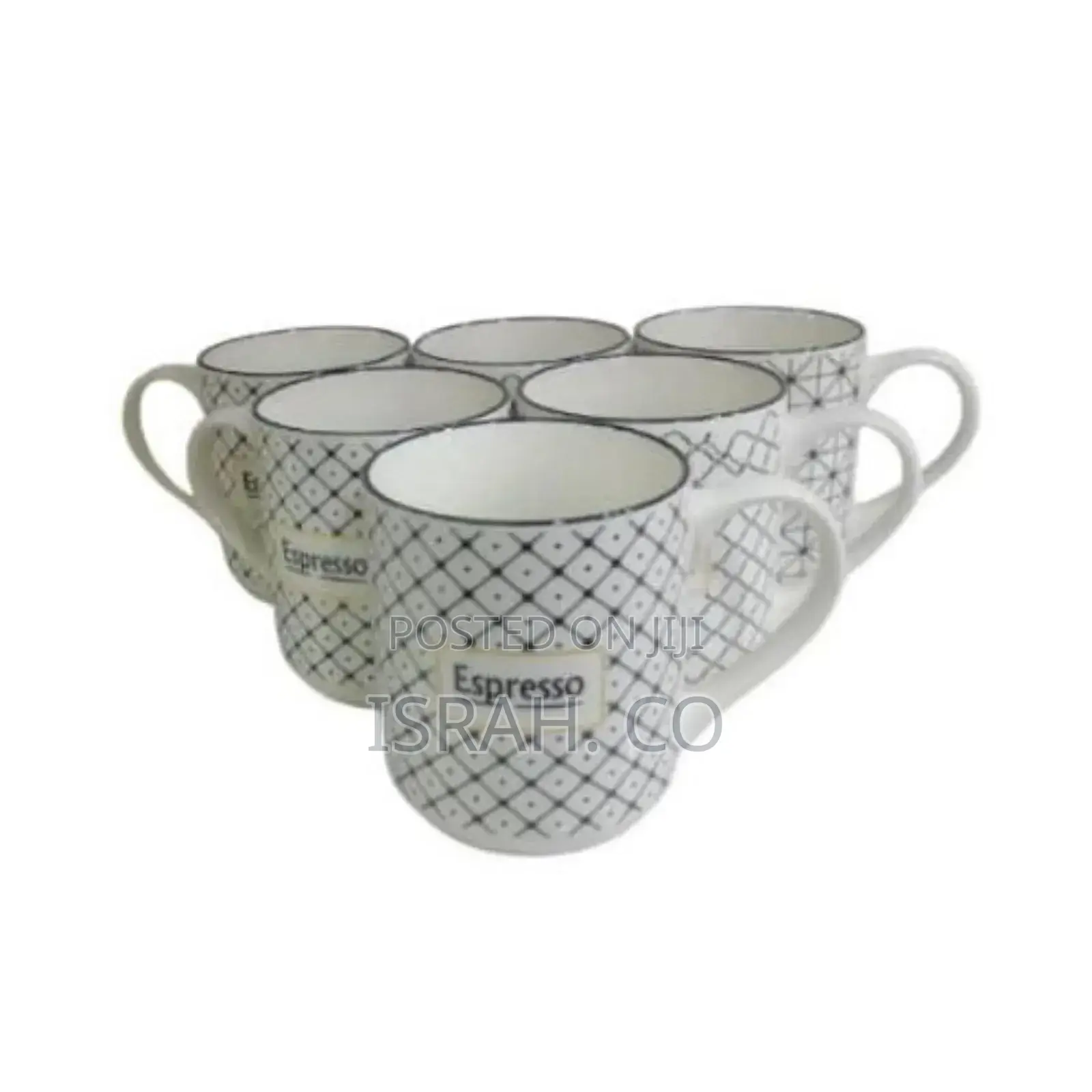 6 Pieces of Black Designed Coffee Esspreso Tumblers