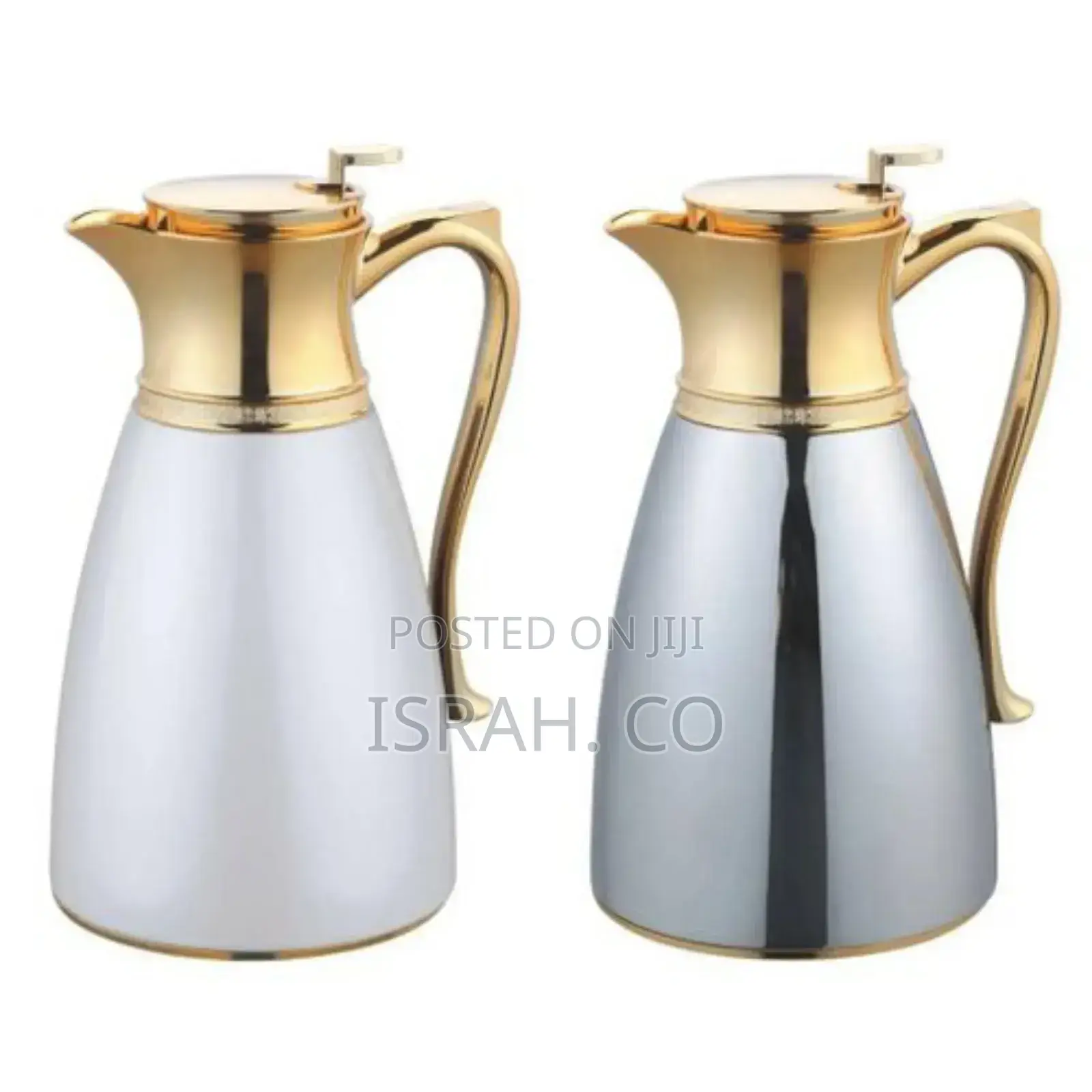 2pcs Set of 1l 0.7l Vacuum Flask Pattern Thermos Flask