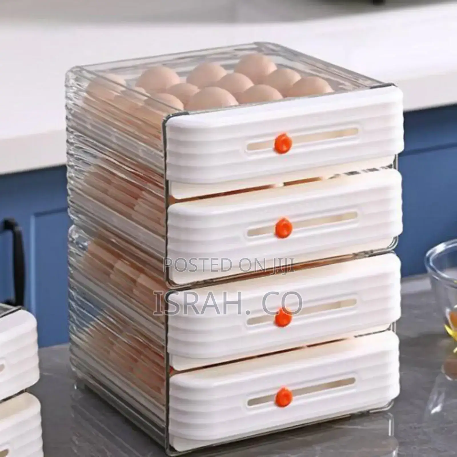 Multifunctional 2-Layer Stackable Refrigerator Egg Tray
